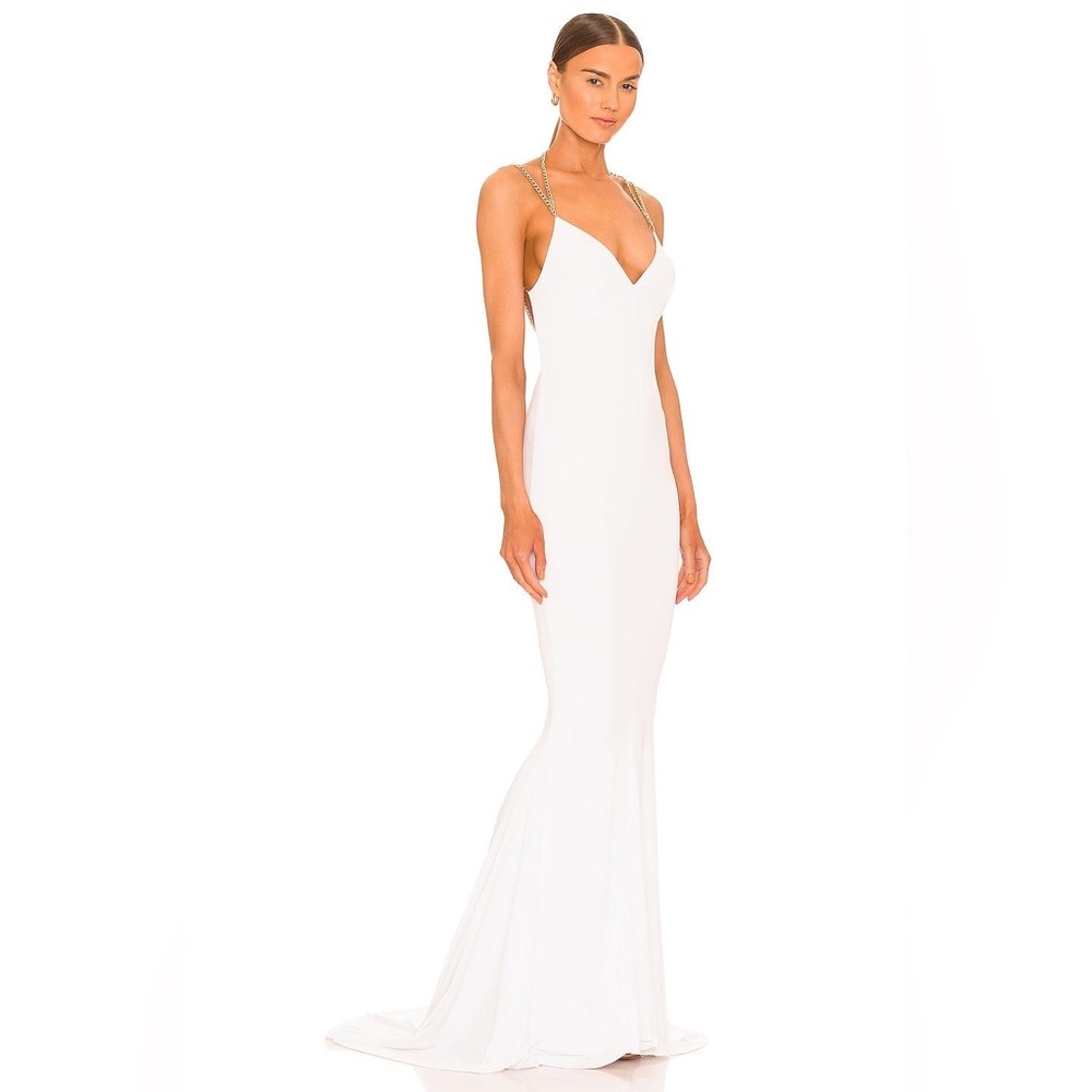 Retrofete Elegant White Backless Maxi Dress - Picture 2 of 11